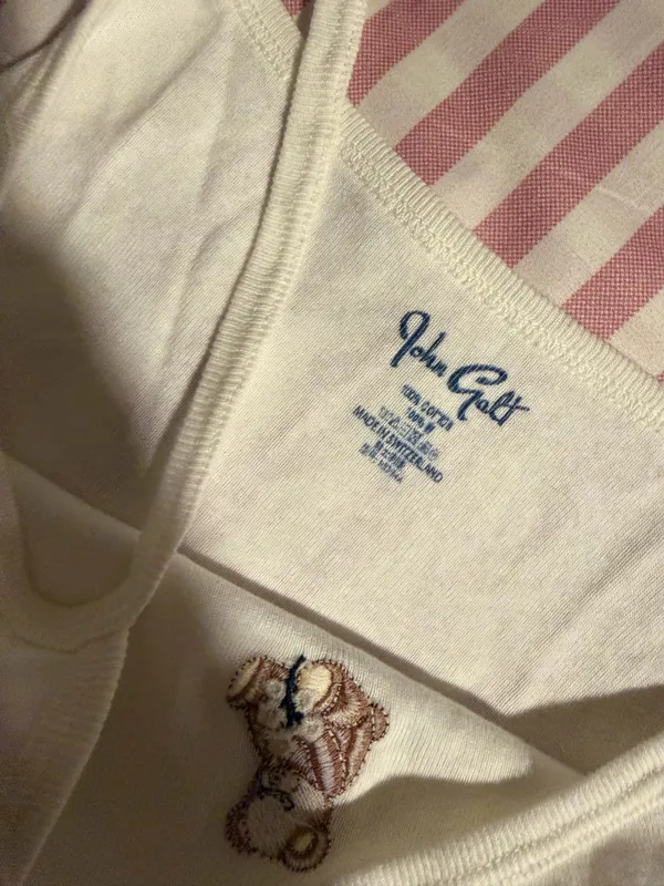 Brandy Melville John Galt White Bear Embroidery tank top - Image 3