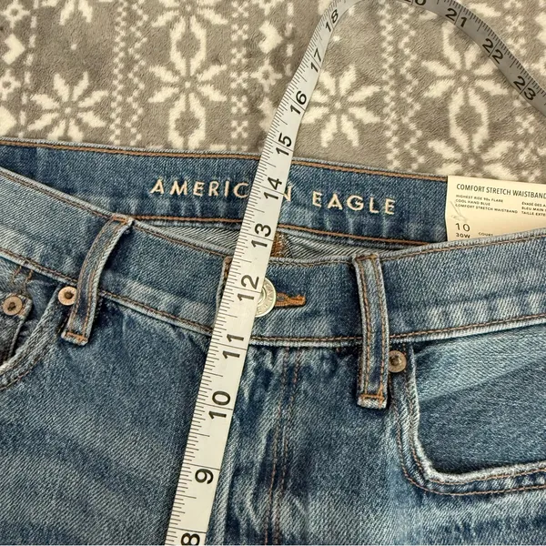 American Eagle Comfort Stretch Waistband Highest‎ Rise 90's Flare 3278 10 Short - Image 9