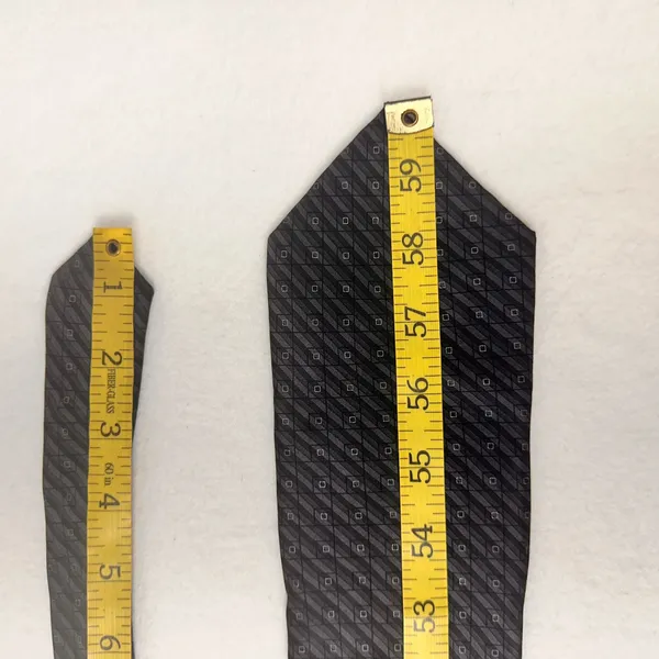 Arrow Men’s Tie Imported Silk Vintage Grey Geometric - Image 9