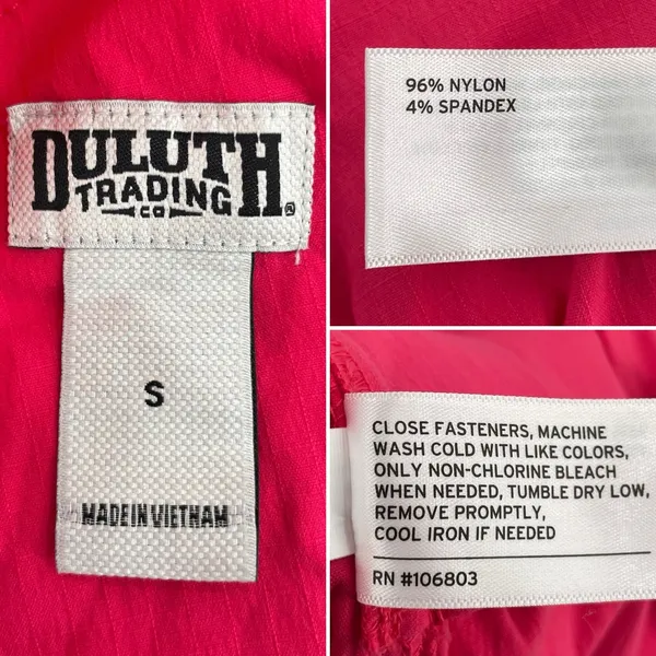 Duluth Trading Hot Pink Shortalls Heirloom Gardening Overall Work Shorts Size S - Image 7