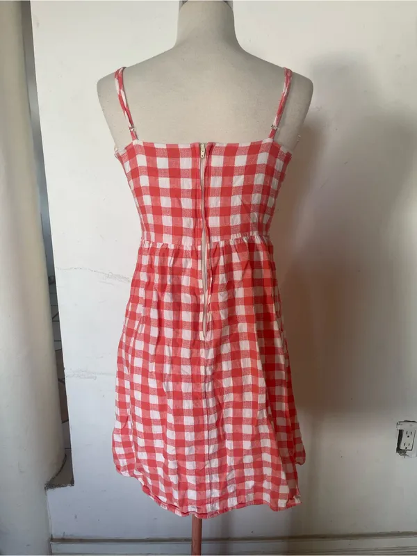 Red Gingham Button - Image 3