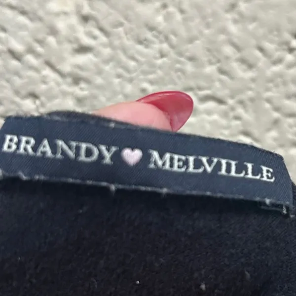 Brandy Melville Amara Cross Front Black Top one size - Image 5