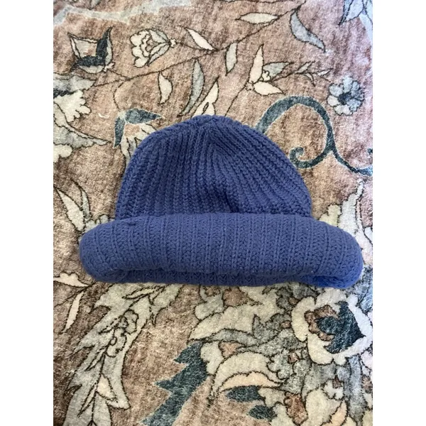 Vintage IZOD Lacoste Knit Scarf Hat Combo 100% Orlon Blue 80s Made USA - Image 9