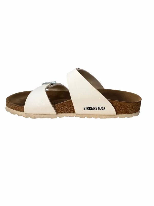 Birkenstock White Double-Strap Women's Sandals - Image 3