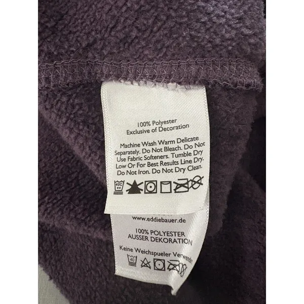Eddie Bauer Dusty Purple Fleece 1/4 Zip Pullover Jacket Women’s Size XL - Image 16