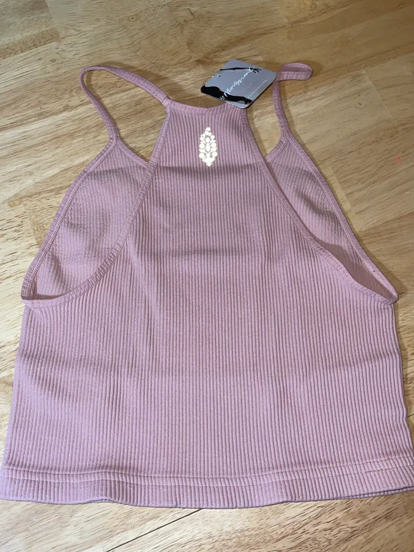 Free People Movement Cropped Run Tank Soft Pink M/L BNWTS - Image 5