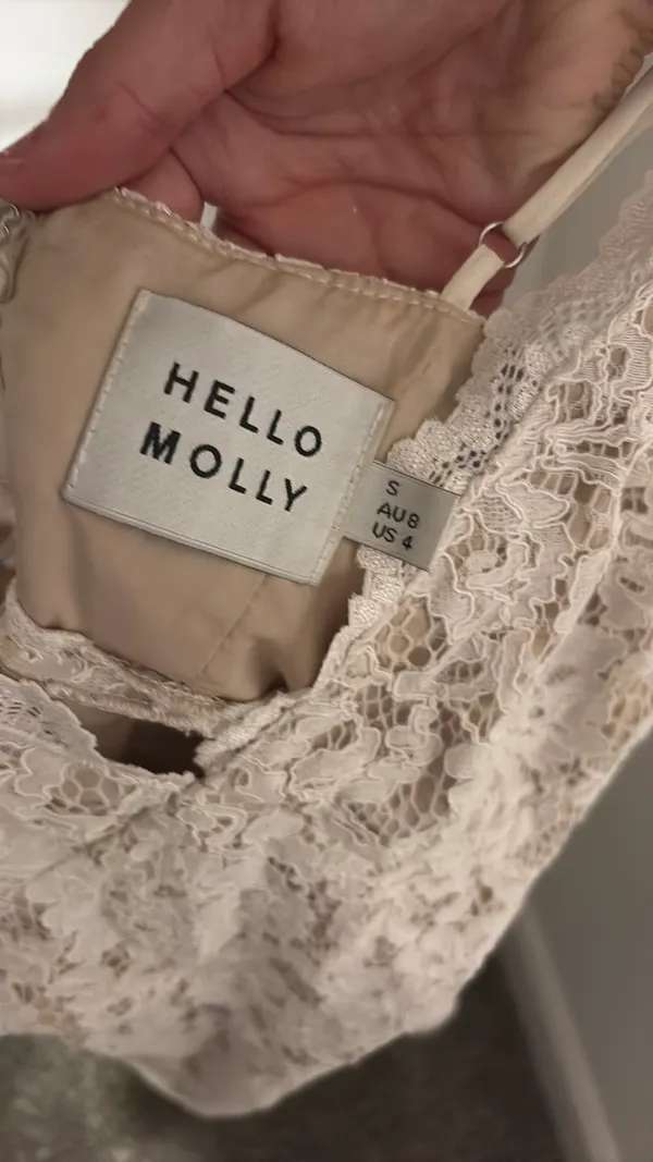 Hello Molly Dress Mini White Lace - Image 2