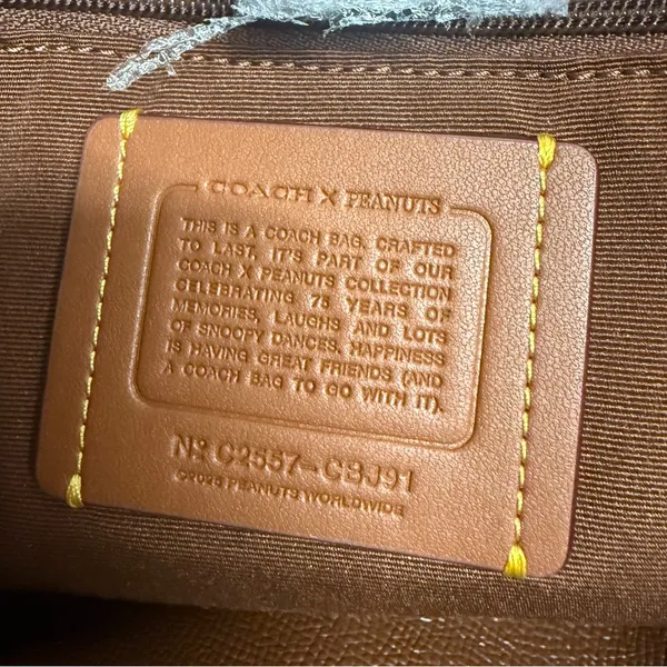 NWT Coach X Peanuts City Tote In Signature Canvas With Patches cbj91 - Image 8
