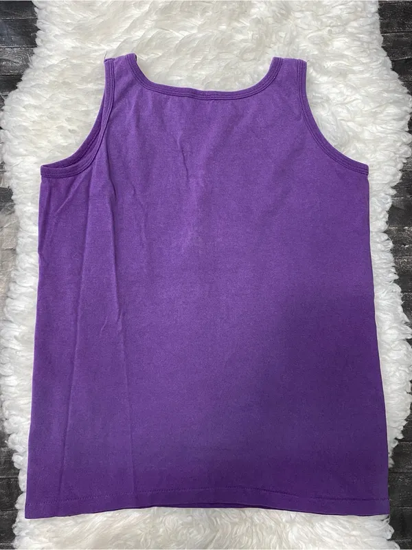 Purple Floral Hummingbird Graphic Sleeveless Tank Boho Grannycore Garden Cottage - Image 6