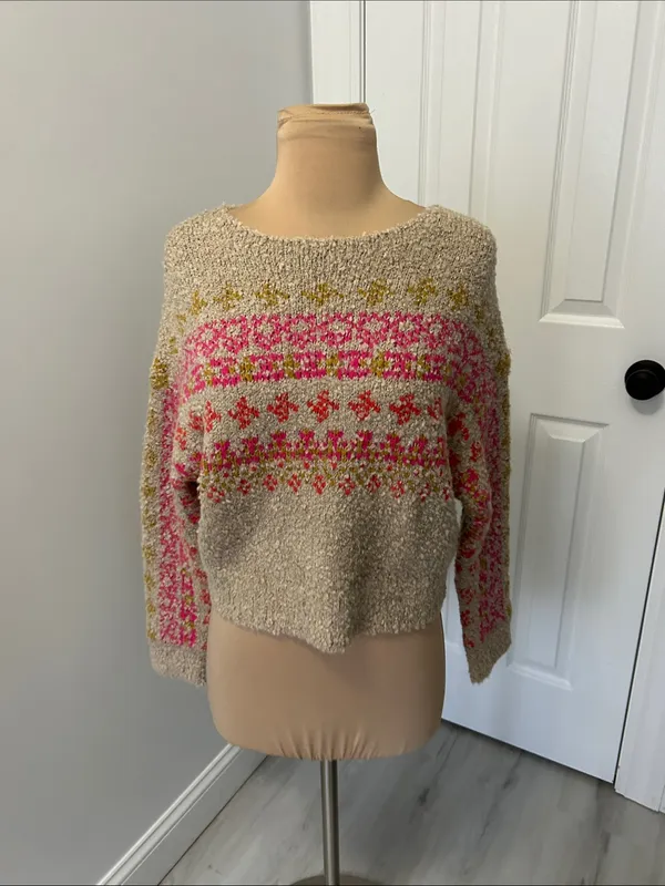 Natural Life Boucle Printed Sweater - Image 3
