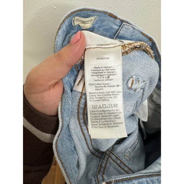 Madewell Superwide-Leg Jeans Light Wash High Rise Denim DM7115 Womens 23‎ - Image 5
