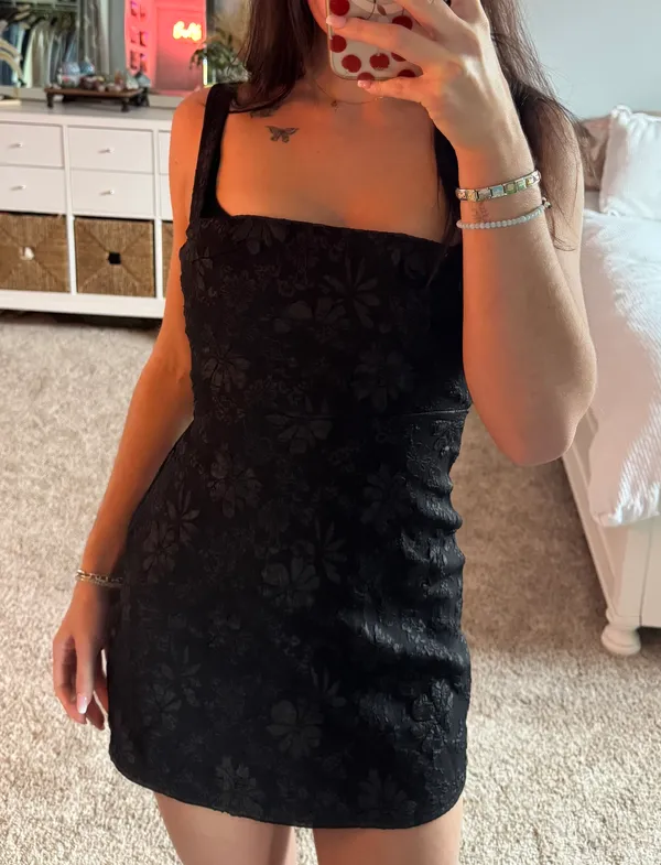 Mini Black Dress - Image 2