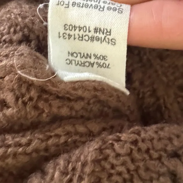 Brown Knit Women's Sweater - Image 5