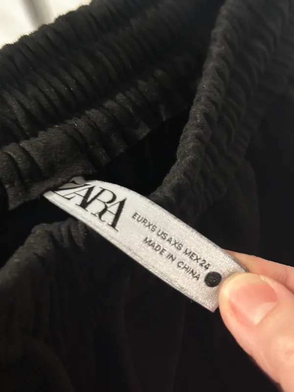 ZARA Faux Suede Cargo Pants - Image 4