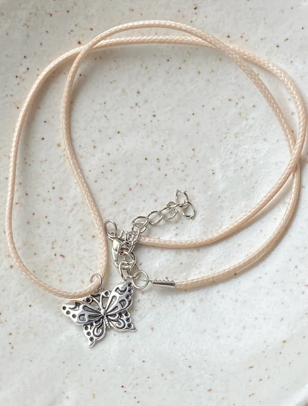 Handmade butterfly boho chic cute necklace 🦋🤎 - Image 5