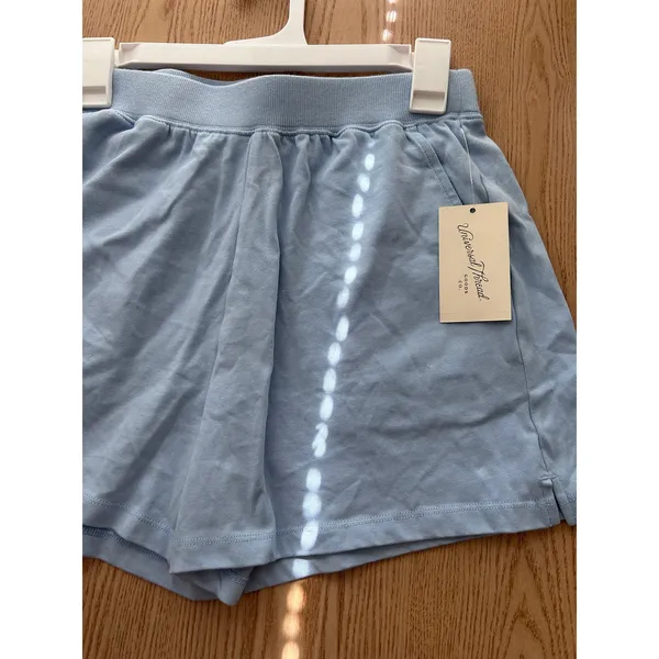 New Women’s Universal Thread Shorts Cotton Elastic Waistband Blue Xs/Small - Image 2