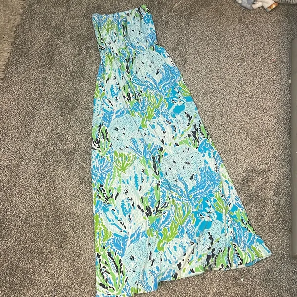 Lilly Pulitzer let’s cha cha strapless maxi dress size xs - Image 4