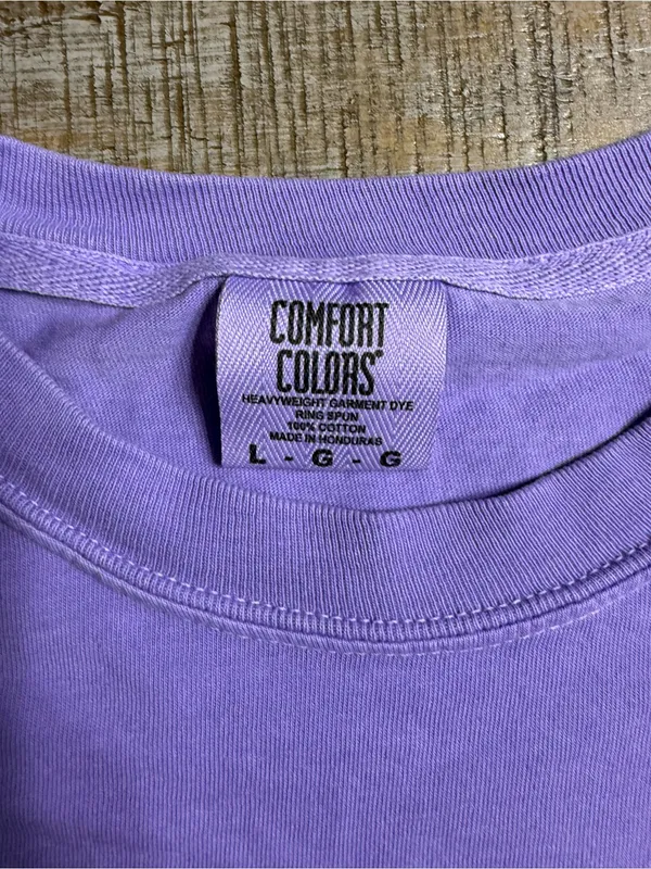 Comfort Colors Violet 'Spooky' Ghost Graphic Tee - Image 2