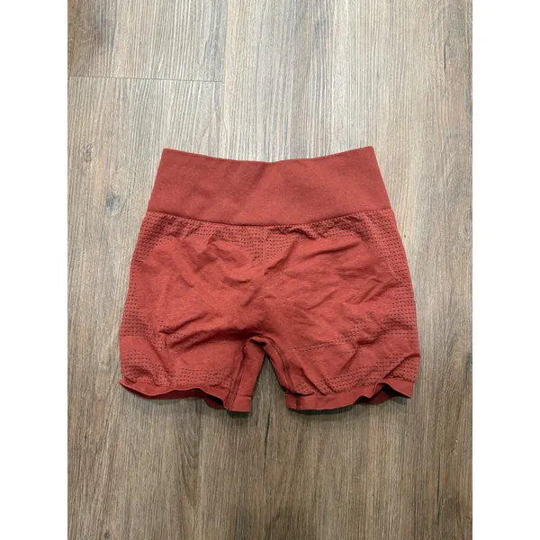 Gymshark Vital Seamless 2.0 Shorts Womens Medium Brick Red Rust Marl B1A4J‎ - Image 3