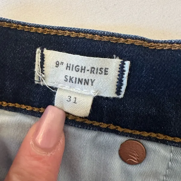 Madewell 9 Inch High-Rise Skinny Size 31 Women’s Denim Jeans - Image 6