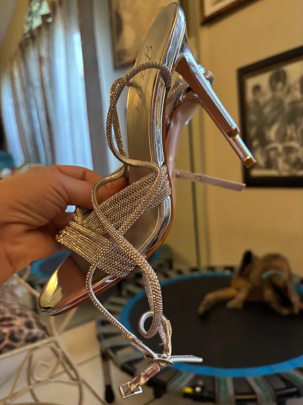 Stunning silver heels size 7.5 🩷 - Image 9