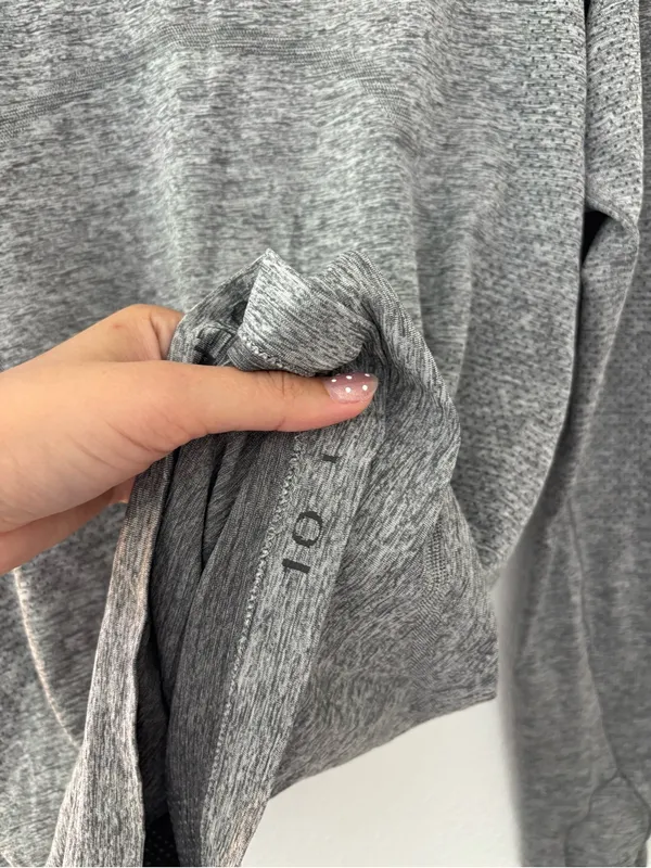 Lululemon swiftly long sleeve top in grey - Image 3