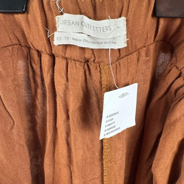 NWT Urban Outfitters Tie Straps Brown Floral Maxi Romper Boho‎ Cottagecore XS - Image 7