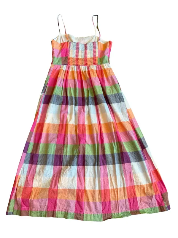 Kate Spade For Target Colorful Plaid Dress A-Line Spaghetti Strap Size Small - Image 7