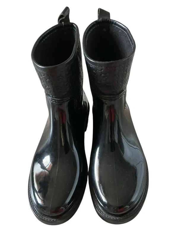 Michael Kors women’s Blakeley logo embossed ankle rain boots black size 8 - Image 4