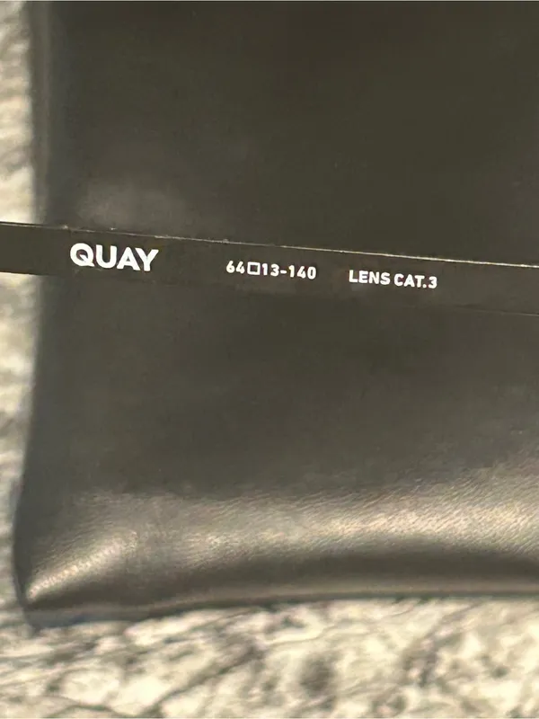 Quay Australia Black Aviator Sunglasses with Smoke Lenses Vivienne NWOT - Image 7