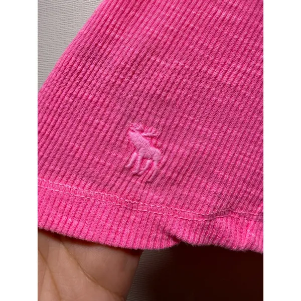 Abercrombie &‎ Fitch Y2K Vtg Cami Tank Top Women XS Pink Lace Coquette Halter - Image 4