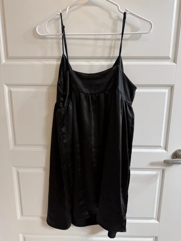 Black satin Mini dress Size M - Image 2