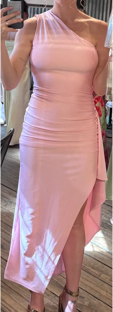 Pink Backless Stretch Dress - Image 2