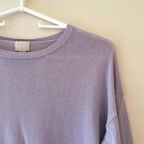 M-‎ A New Day Cozy Light Lavender Women's Fall Sweater - Image 2