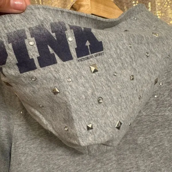 PINK Victorias Secret Vintage NFL Dallas Cowboys Rhinestone Hoodie Medium - Image 7