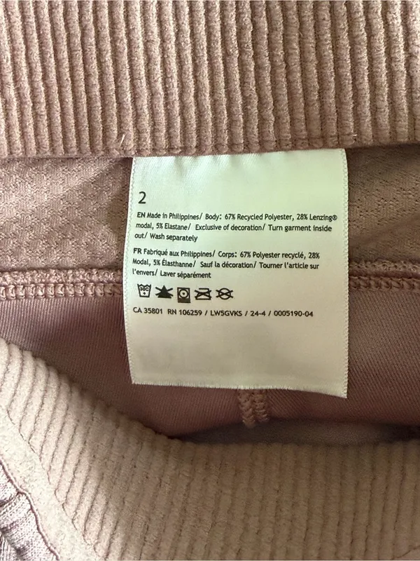 Lululemon Ribbed Softstreme Flared Pant *Regular Twilight Rose Pink Size 2 - Image 9