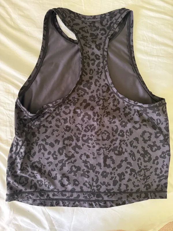 Leapord Print Black Athleta Tank Top - Image 2