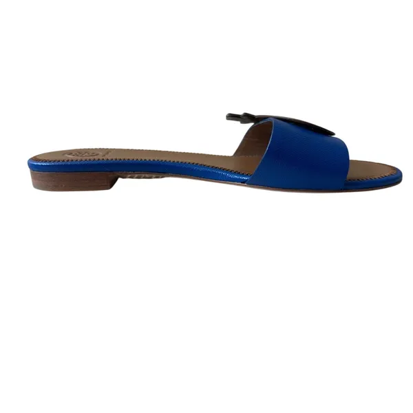 Tory Burch‎ Pineapple Accent Slide Sandals Blue Size 7 - Image 9