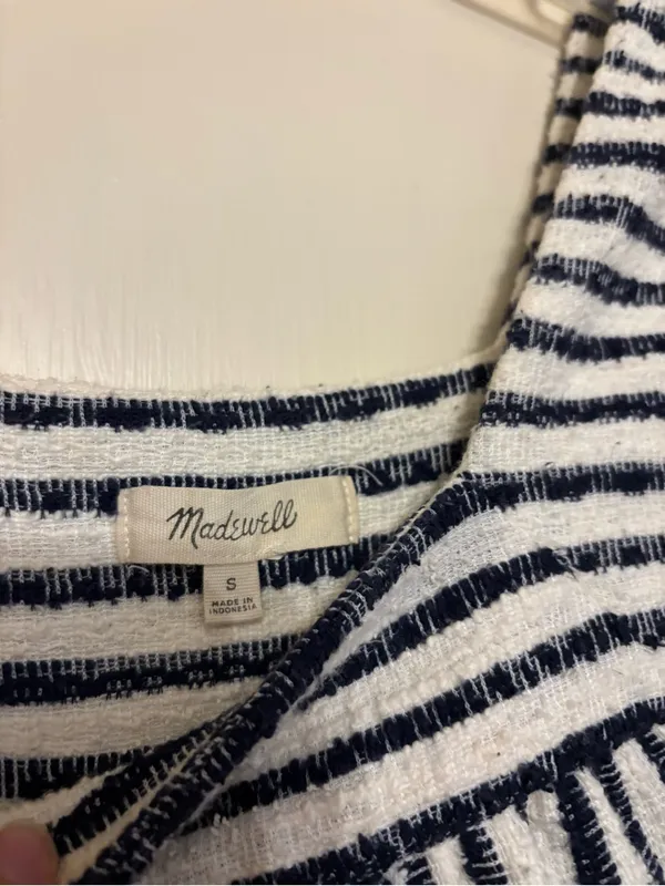Madewell Black and White Striped Square-Neck Tunic - Image 2