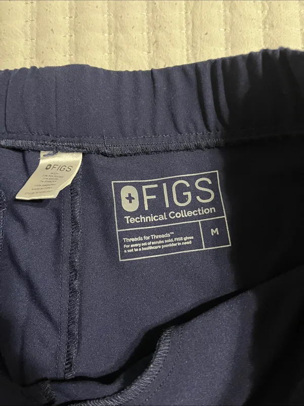 Figs Men's Navy Elastic Drawstring Joggers - Image 2