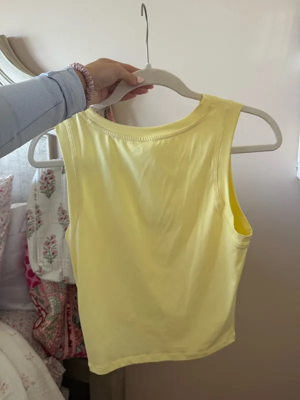 Yogalicious Light Yellow Athletic Tank - Image 2