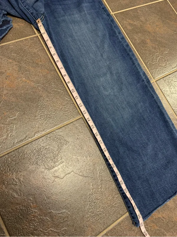 Kut From the Kloth Meg High Rise Fab Ab Wide Leg Jeans Denim Yielded Wash Blue 8 - Image 15
