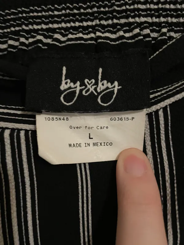 by and by Black And White Striped Pants - Image 2