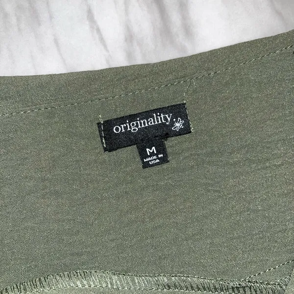Women's Olive Green Flared Shorts Skirt - Image 4