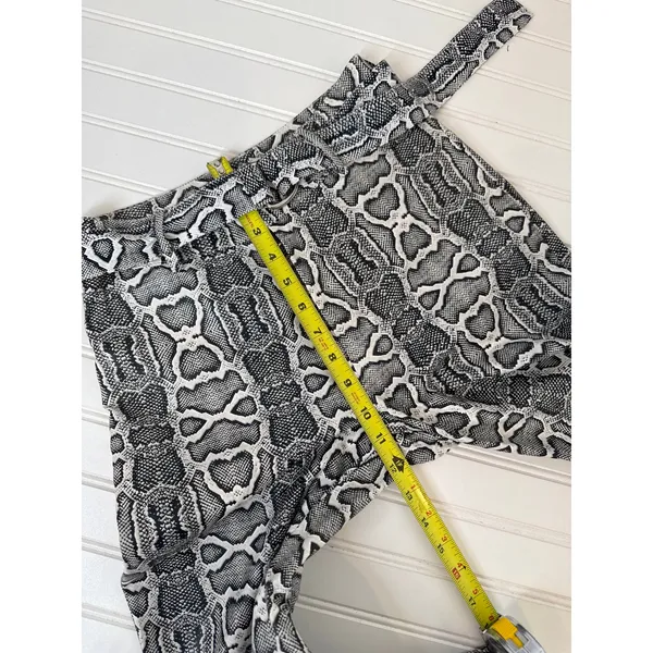 I.AM.GIA Shiraz Snake Print Pants Black White High Waisted Belted Womens Size XS - Image 7