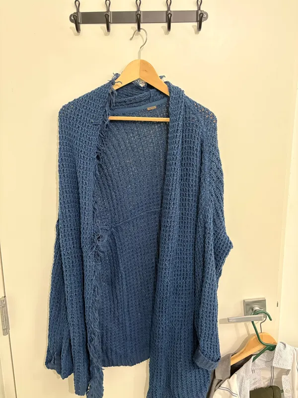 Free People Womens I'll Be Around Slouchy Fringe Cardigan Sweater - Image 3