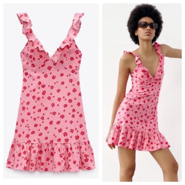 ZARA Pink Dress - Image 2