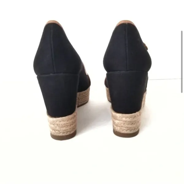 Tory Burch‎ Majorca Espadrilles Peep Toe Wedge- Size 8.5 - Image 6