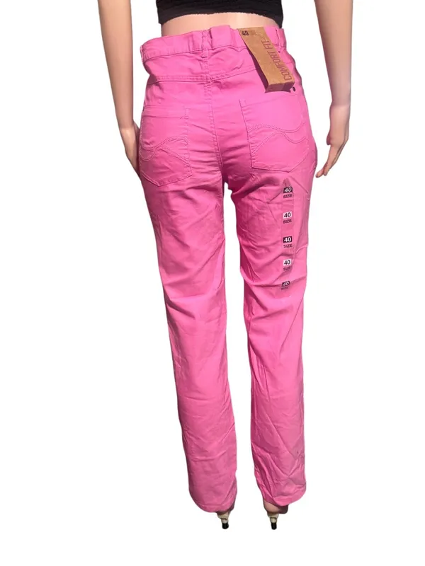 Comfort fit Women's pink high waist straight leg pant size L,XL - Image 5