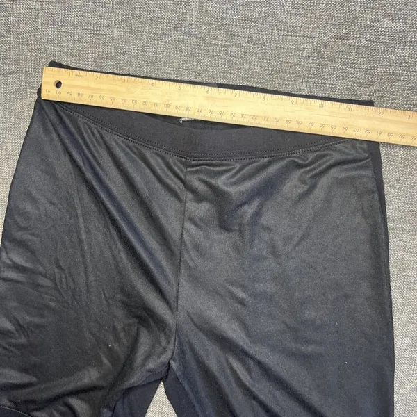 Guess Los Angeles Black Faux Leather Moto Leggings Zippers Womens M‎ - Image 2